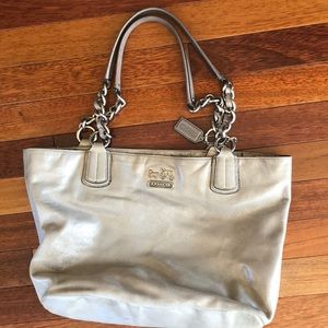 Silver sparkle Coach purse